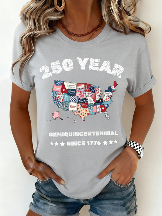 250th anniversary Casual Crew Neck T-Shirt