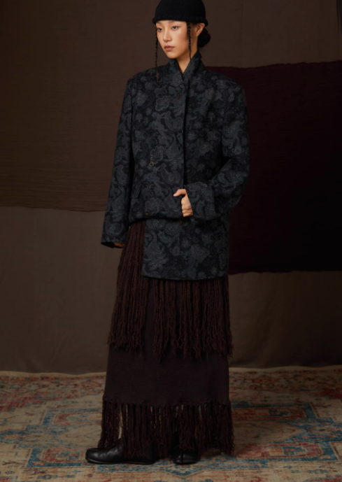 Nomadic Paisley Wide-Shoulder Genderless Blazer