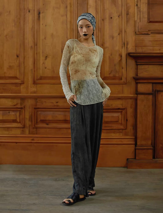 Hand Herbal-Dyed Stretch Slim-Fit Long-Sleeve Base Top