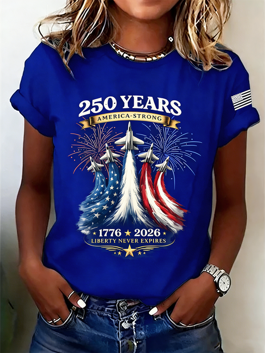 250th anniversary Casual Crew Neck T-Shirt