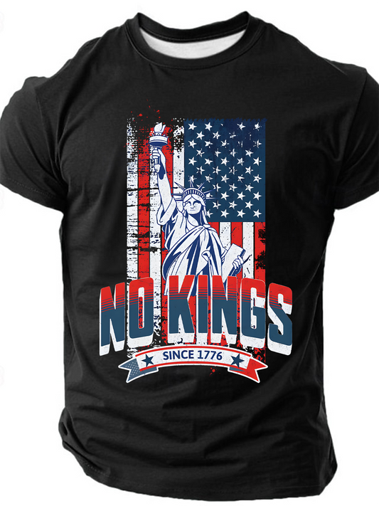 No Kings Since 1776 Statue Of Liberty Patriotic Cotton T-Shirt