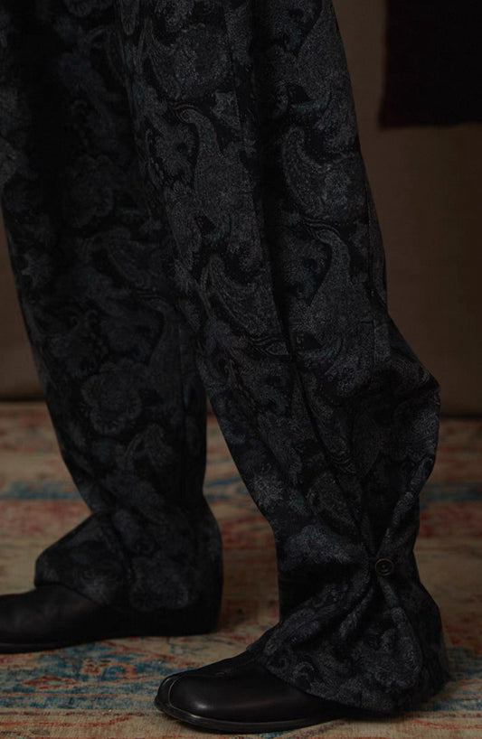 Paisley Multi-Way Curved-Leg Trousers