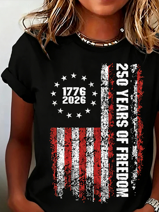 250th anniversary Casual Crew Neck T-Shirt
