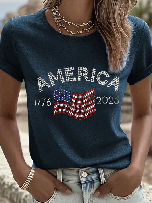 Women's 250 Printed Casual T-Shirt