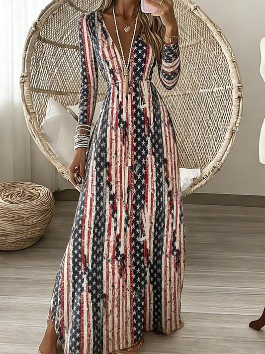 Vintage Independence Day Dress With No