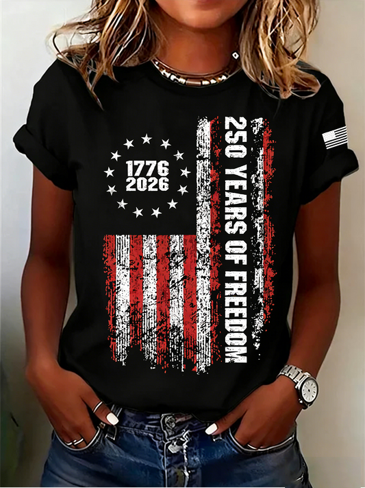 250th anniversary Casual Crew Neck T-Shirt