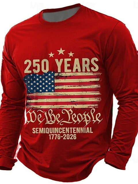 Men's 250th Anniversary of the United States Independence Day Long-Sleeve T-Shirt