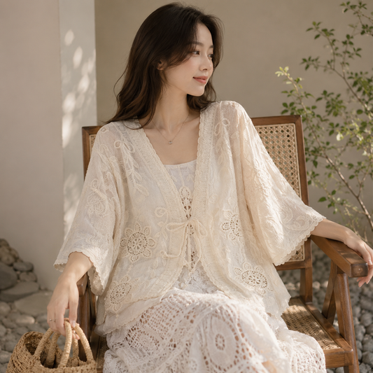 Boho Long Beach Bikini Cover-Up | Loose Plus-Size Resort Swimwear