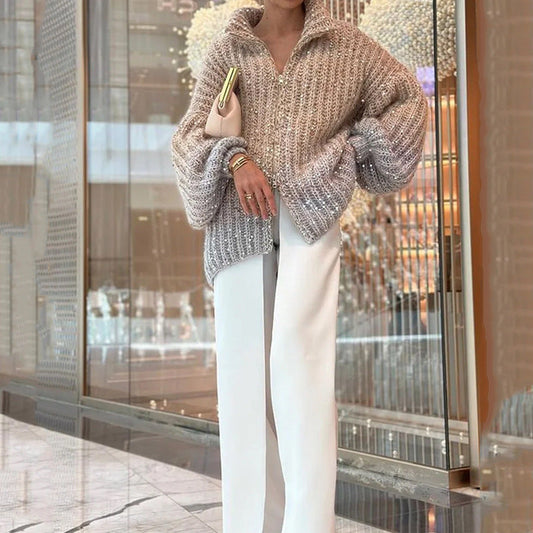Vintage Style Knit Cardigan Sweater