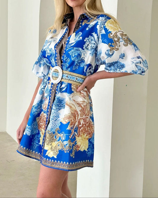 Fashion Printed Short Dress