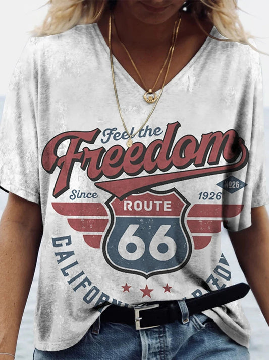 250th anniversary Independence Day Casual V Neck T-Shirt