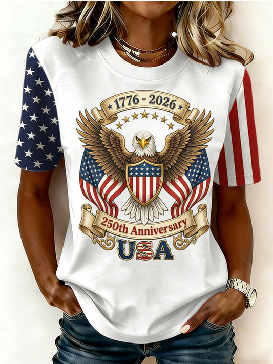 250th anniversary Casual Crew Neck T-Shirt