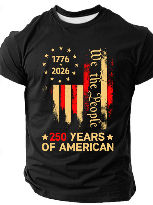 Men's 250 anniversary- American 1776 independence Day Short Sleeve T-shirt