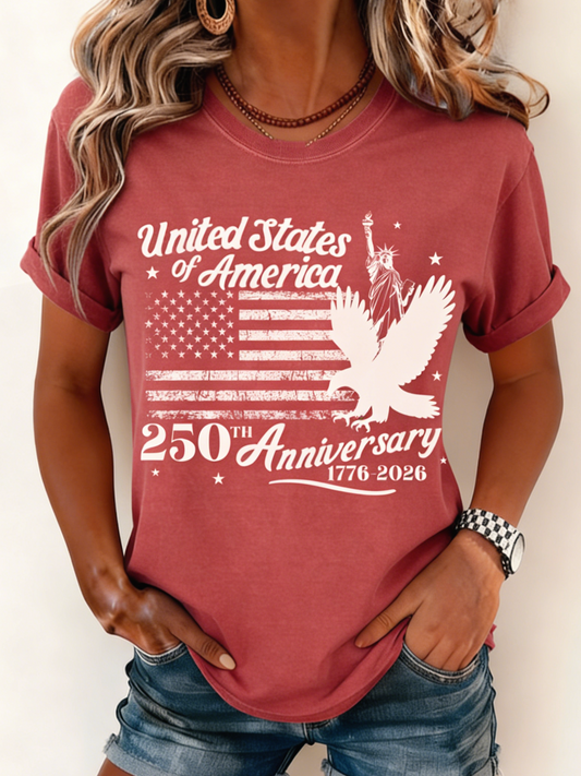 250th anniversary Casual Crew Neck T-Shirt