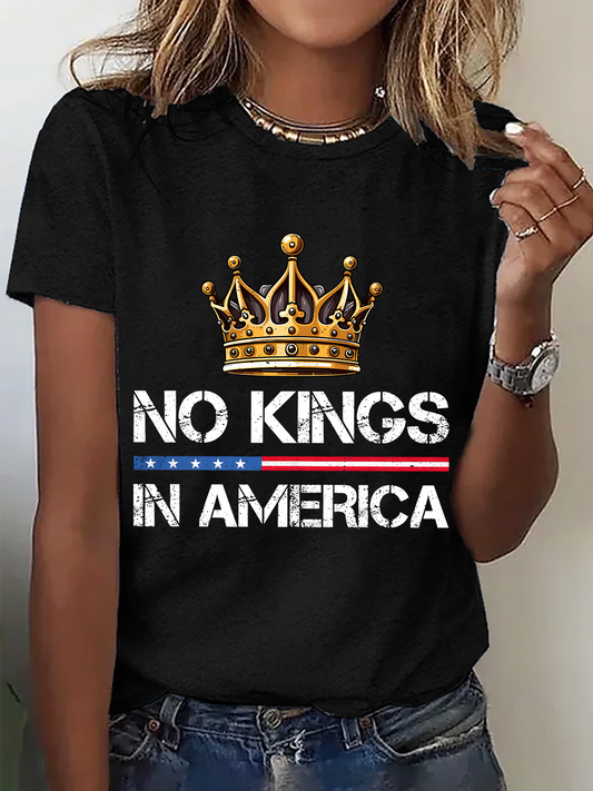 No Kings In America Cotton T-Shirt