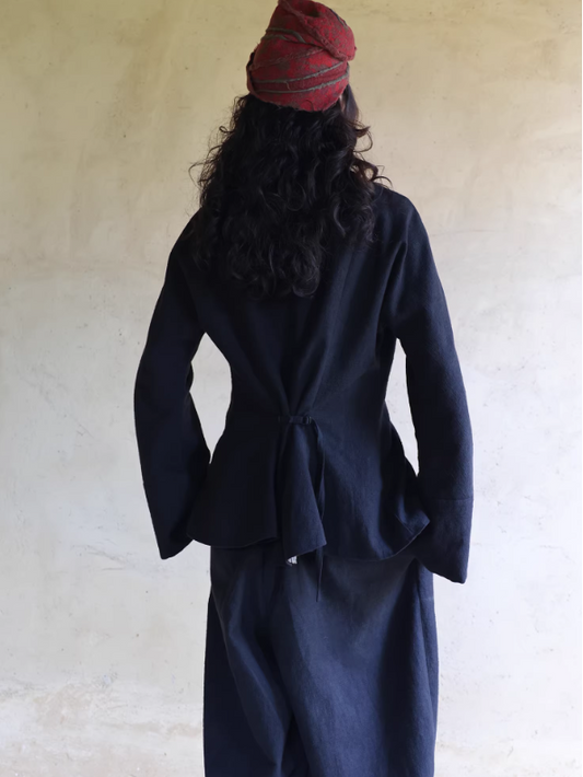 Reversible Adjustable-Waist Vintage Stripe Jacket