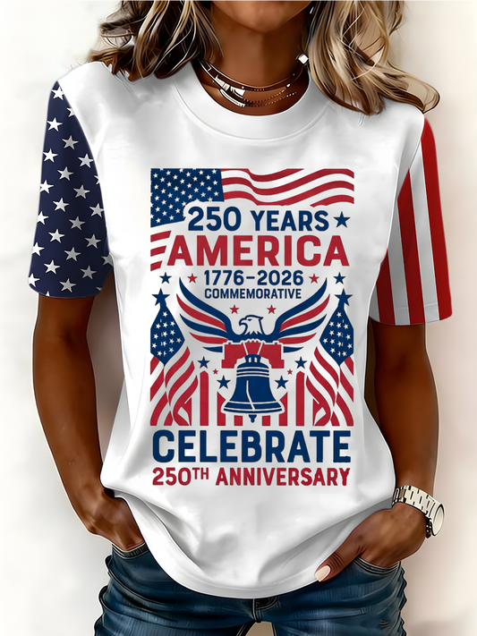 250th anniversary Casual Crew Neck T-Shirt