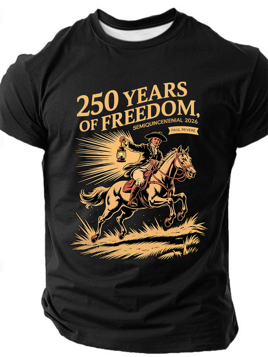 Men's 250 Years of Freedom USA Celebration Independence Day, 1776 Short Sleeve T-shirt