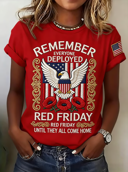 Women's Red Friday Veteran Print T-Shirt