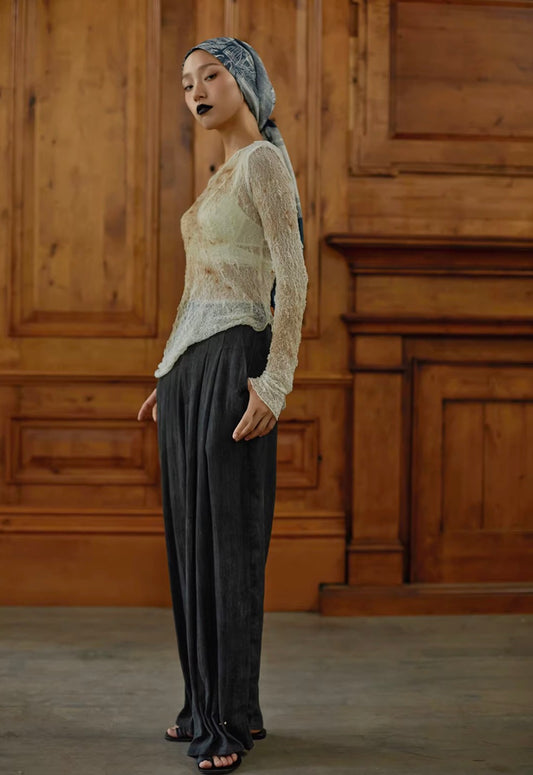 Hand Herbal-Dyed Stretch Slim-Fit Long-Sleeve Base Top