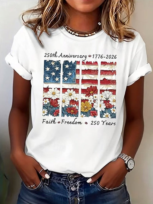 Women's 250th Anniversary of American Independence Day Short-Sleeve T-Shirt