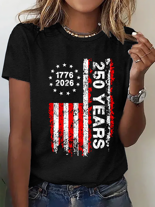 Women's 250 Years America Anniversary Independence Day, 1776 T-Shirt