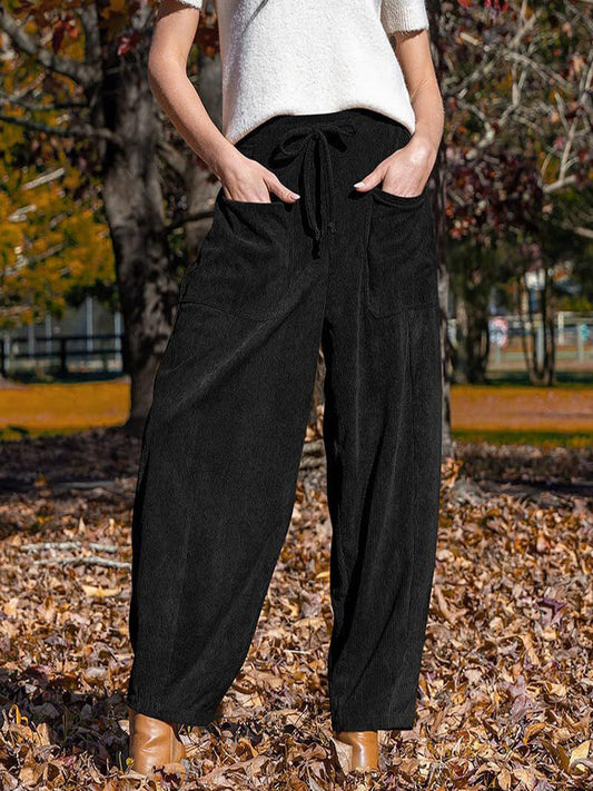 Women Corduroy Wide Leg Pants