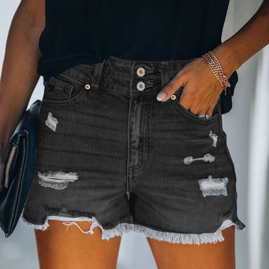 High Waist Ripped Denim Jeans