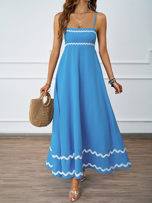 Elegant Lace Patchwork Strapless Maxi Dress Women
