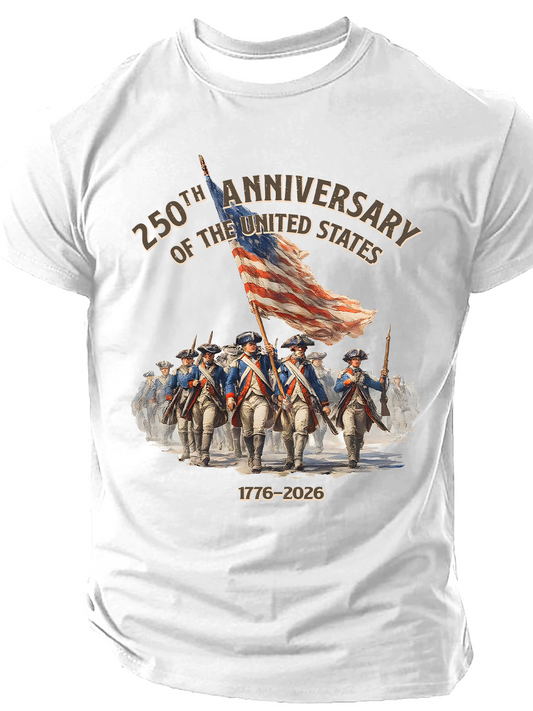 Men's 250th Birthday USA Independence Day 1776 Short Sleeve T-shirt