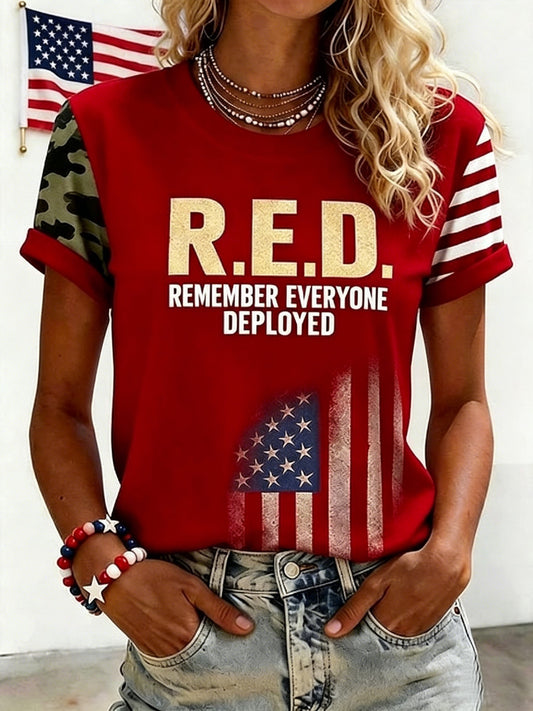 Women's 250th Anniversary Of The Founding Of the United States Lettern Printed Cotton Vintage Short Sleeve Round Neck 3D Printing Aemerica Flag Daily Going Out Casual T-Shirt