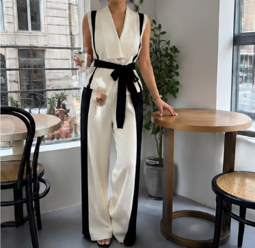 Cropped White Tee with “O” Print & High-Waist Wide-Leg Denim Pants | Casual Vacation Two-Piece Set